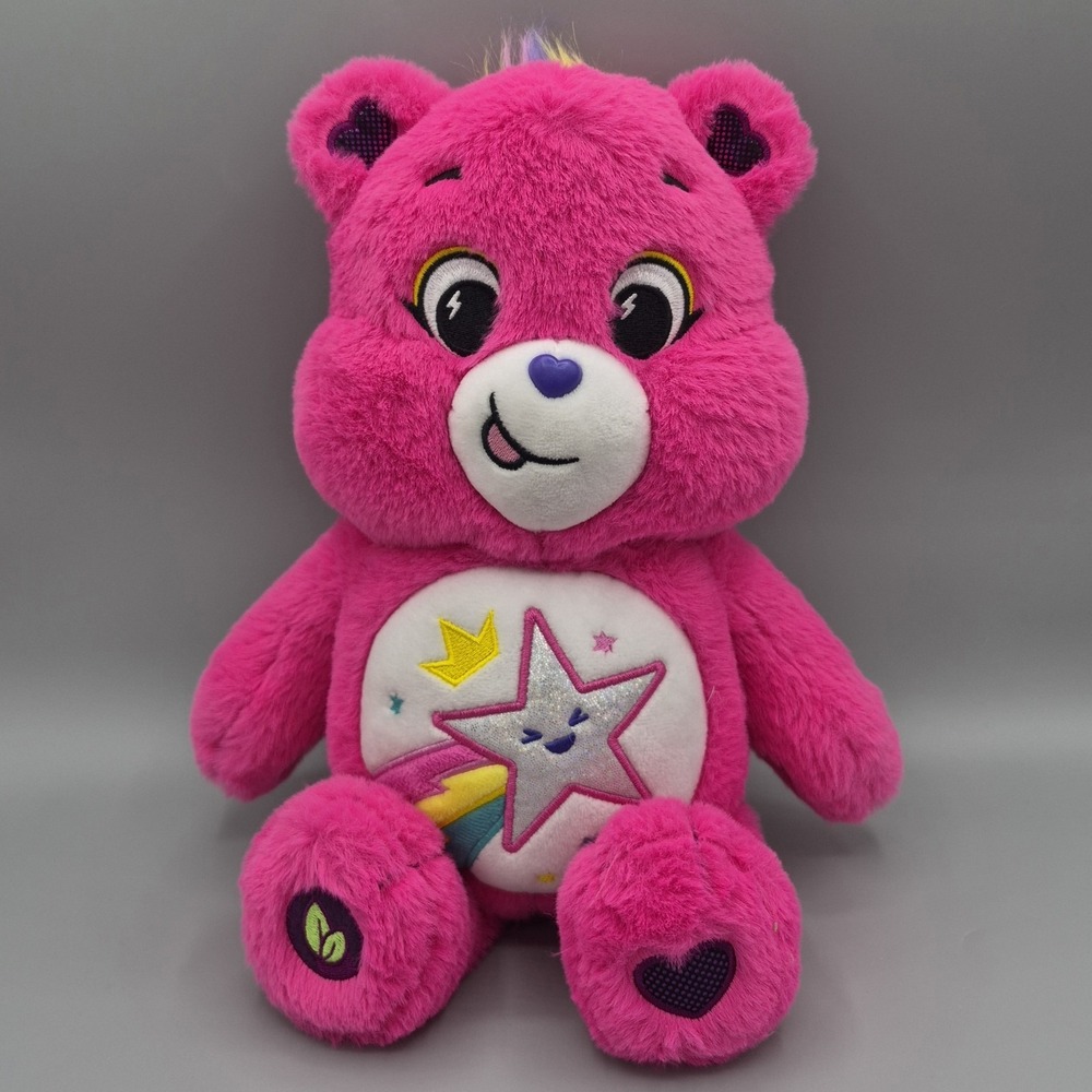Care Bears Be Me Bear Plush Toy 14" Hot Pink Shooting‎ Star 2024